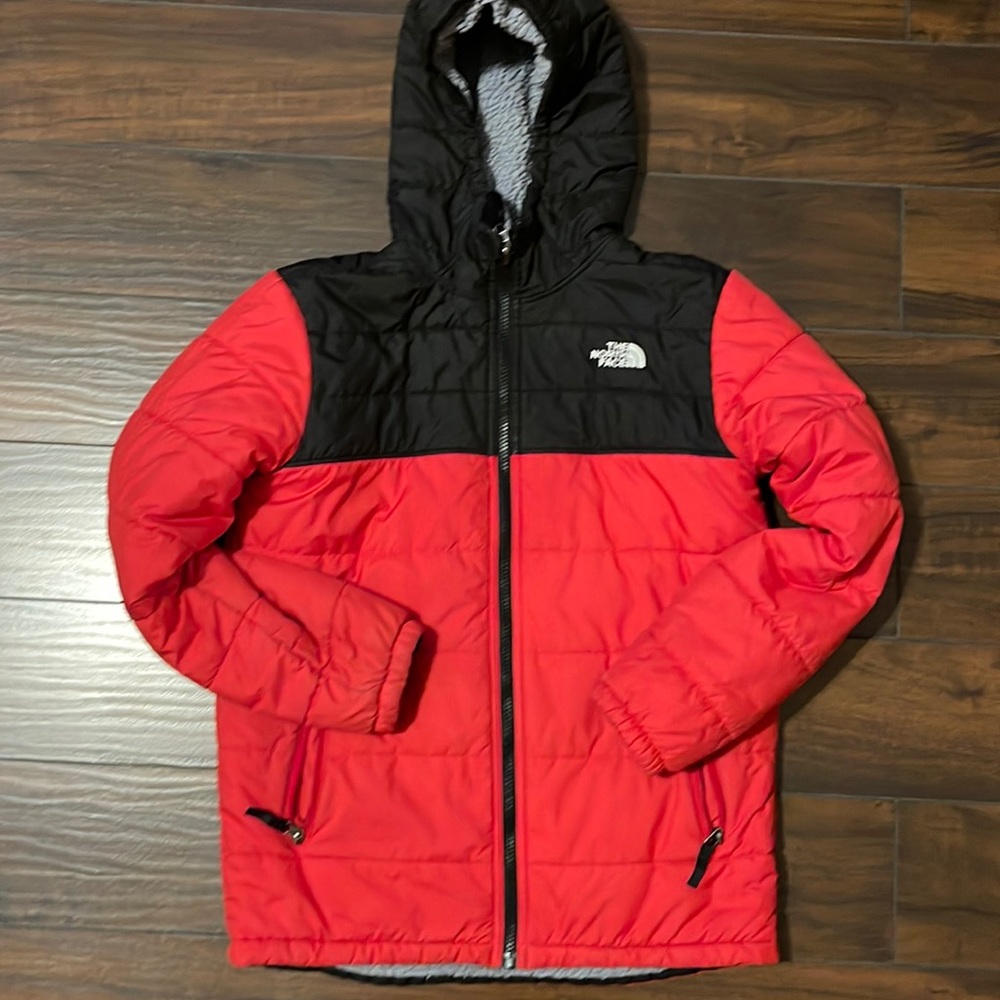 Boys Small reversible fleeced line hooded jacket